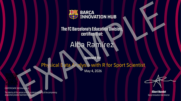 Certificado Barça Innovation Hub